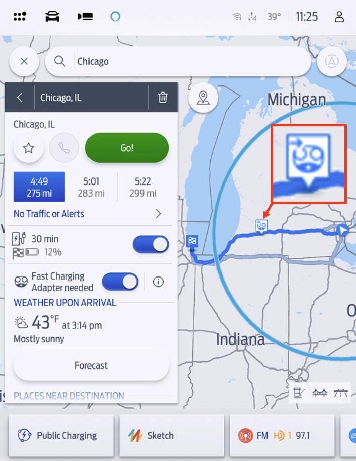 Ford F-150 Lightning Tesla Superchargers + Connected Navigation 02 - NACS POI Highlight