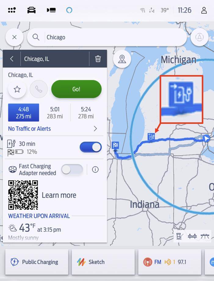 Ford F-150 Lightning Announcing: Tesla Superchargers + Connected Navigation 03 - CCS or J1772 POI Highlight