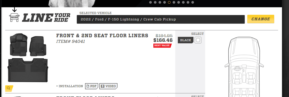 Ford F-150 Lightning Weathertech vs Ford All weather liner tray 1