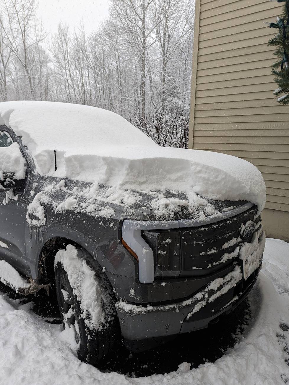 Ford F-150 Lightning Garage too small. Anyone park outside? In the snow? 1000001658