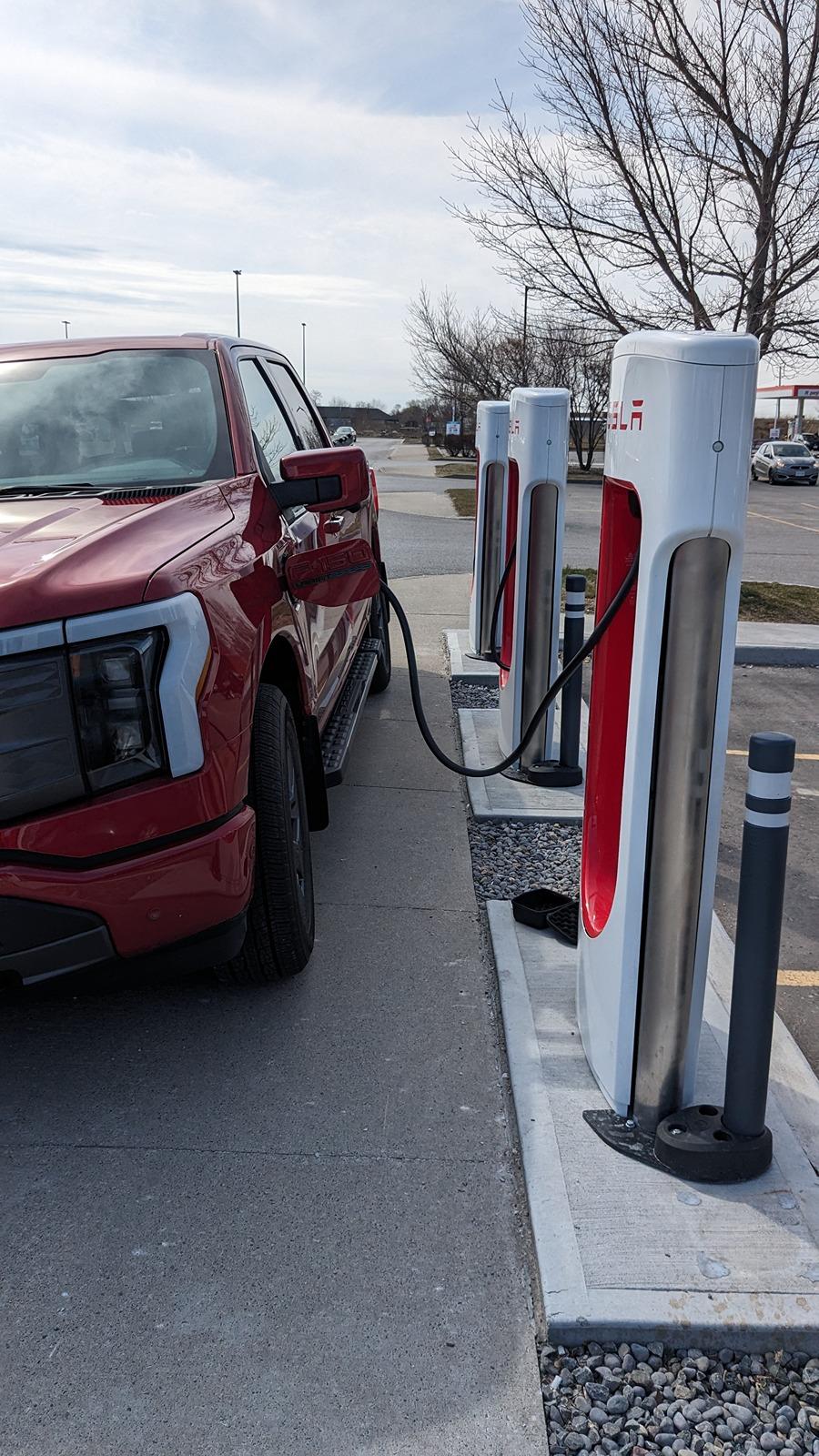 Ford F-150 Lightning My First Tesla Charge Using A2ZEV NACS Adapter 1000003320