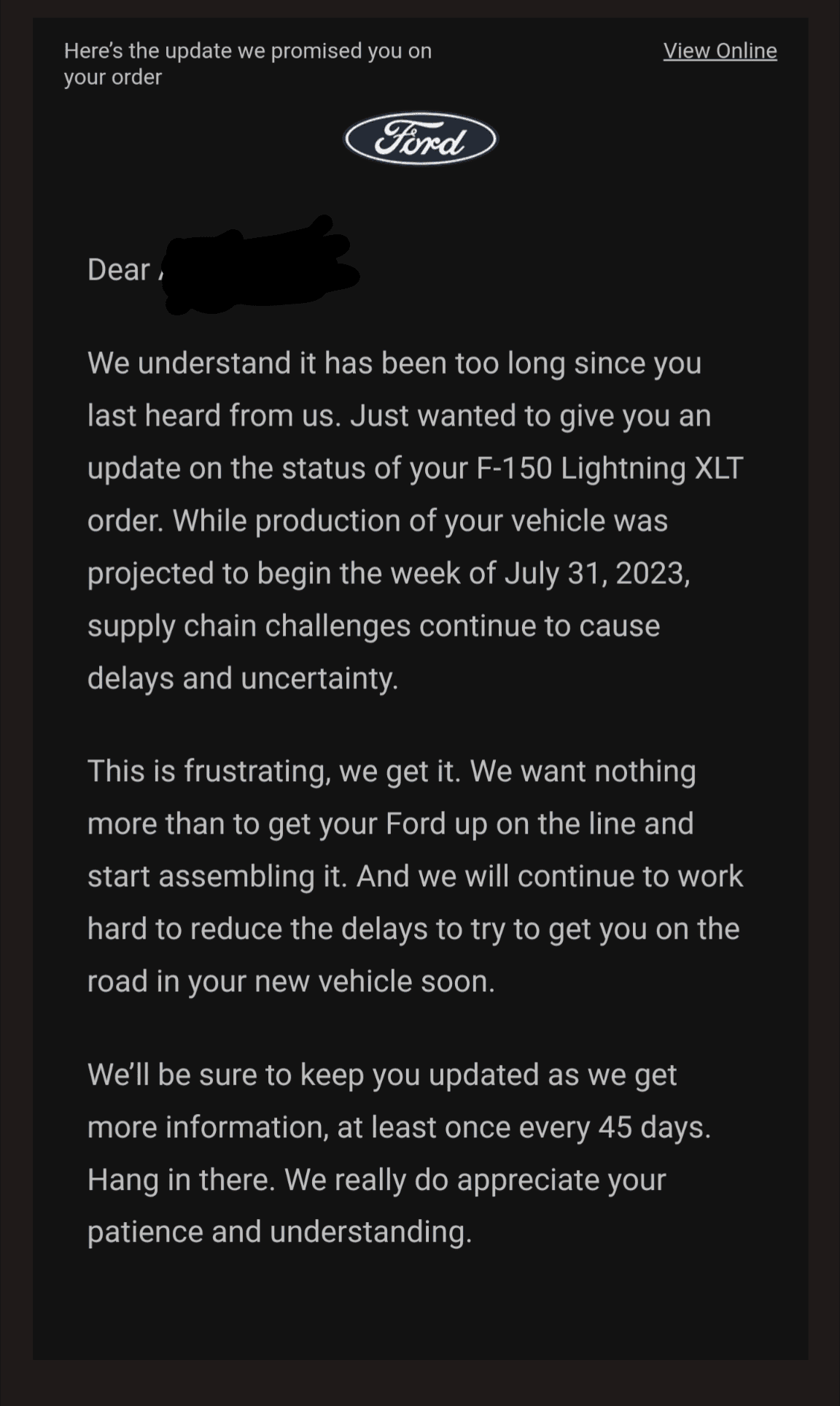 Ford F-150 Lightning ✅ 7/31/2023 Lightning Build Week Group (MY2023) 1000004729