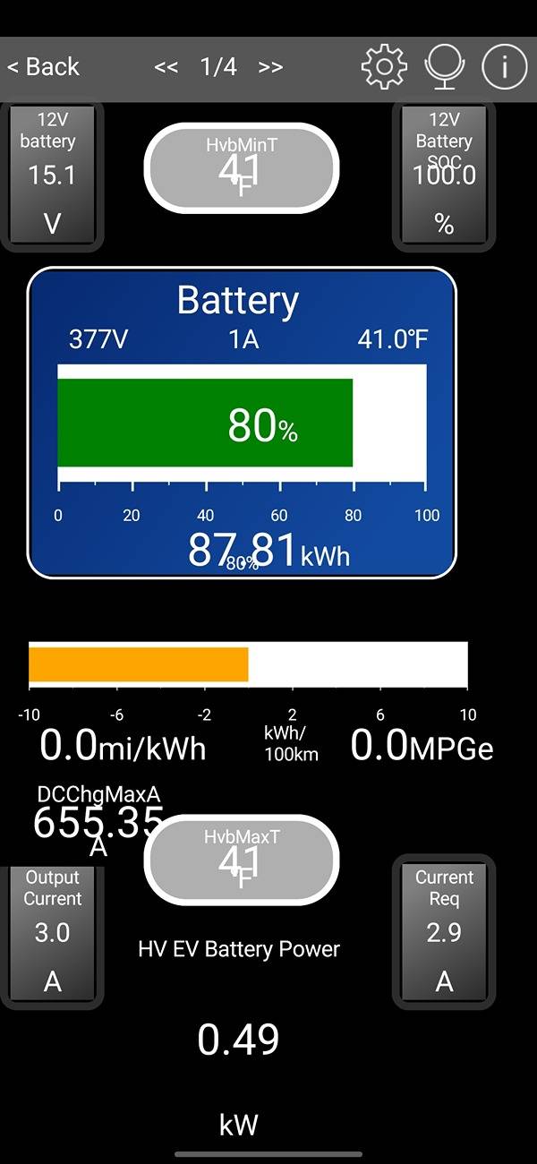 Ford F-150 Lightning Lightning preconditioning for departure by itself. 1000008444