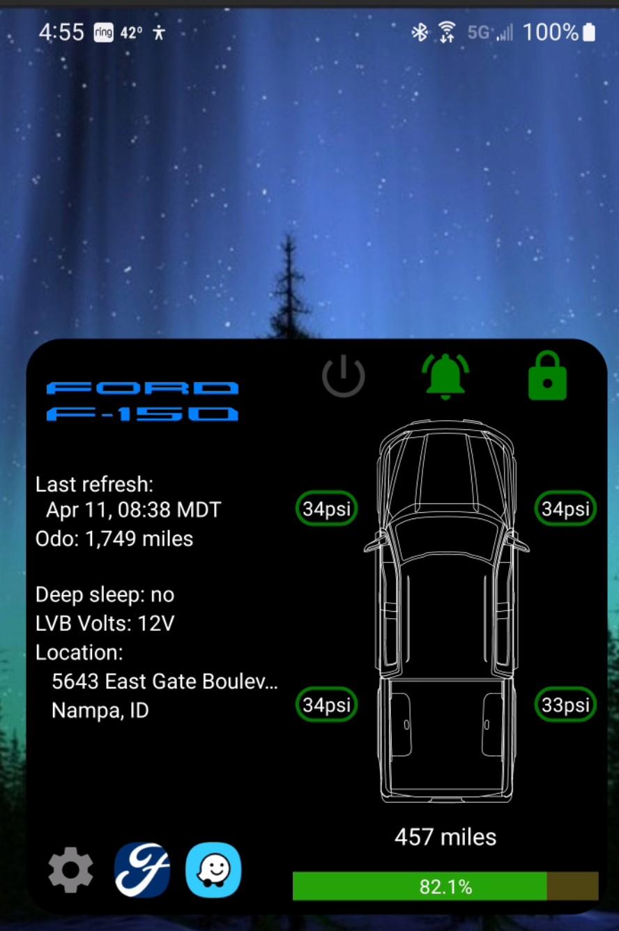 Ford F-150 Lightning Android widget 150 widgit