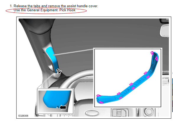 Ford F-150 Lightning Interior "A pillar" handle removal? 1614963130386