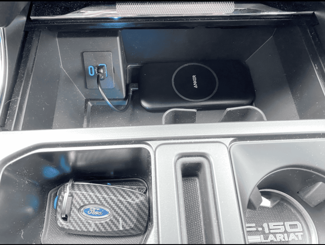 Ford F-150 Lightning Wireless Phone Charging for Lariat and Below Models 1625146195622