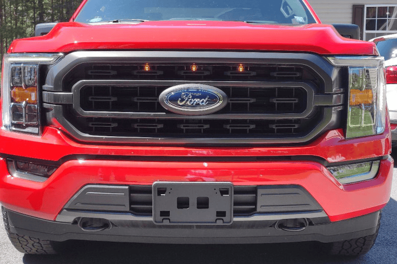 Ford F-150 Lightning 2021 F150 with Lariat Grille Custom Auto Works Raptor Style LED Amber Grille Light Kit 2021 LR 1629314009369