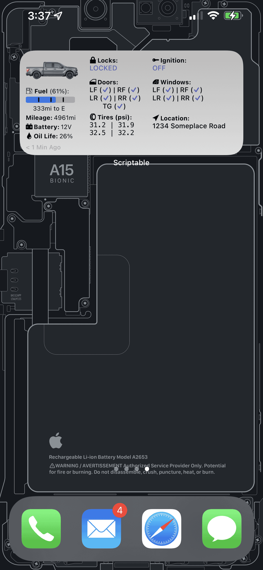 Ford F-150 Lightning FordPass - Scriptable Widget (iOS, iPad, MacOS) 1639255355685