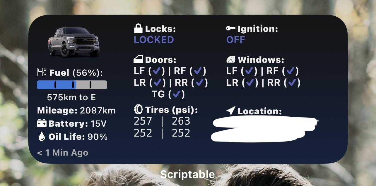 Ford F-150 Lightning FordPass - Scriptable Widget (iOS, iPad, MacOS) 1639443201629