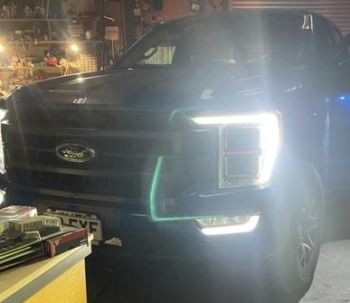 Ford F-150 Lightning DRL LED Bar brightness boosted using Forscan 1644957106847