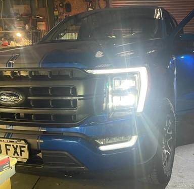 Ford F-150 Lightning DRL LED Bar brightness boosted using Forscan 1644957145816