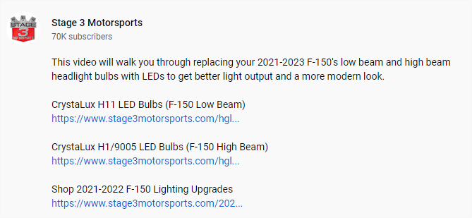 Ford F-150 Lightning How to Replace 2021-2022 F-150 Headlight Bulbs With LEDs 1648735974174