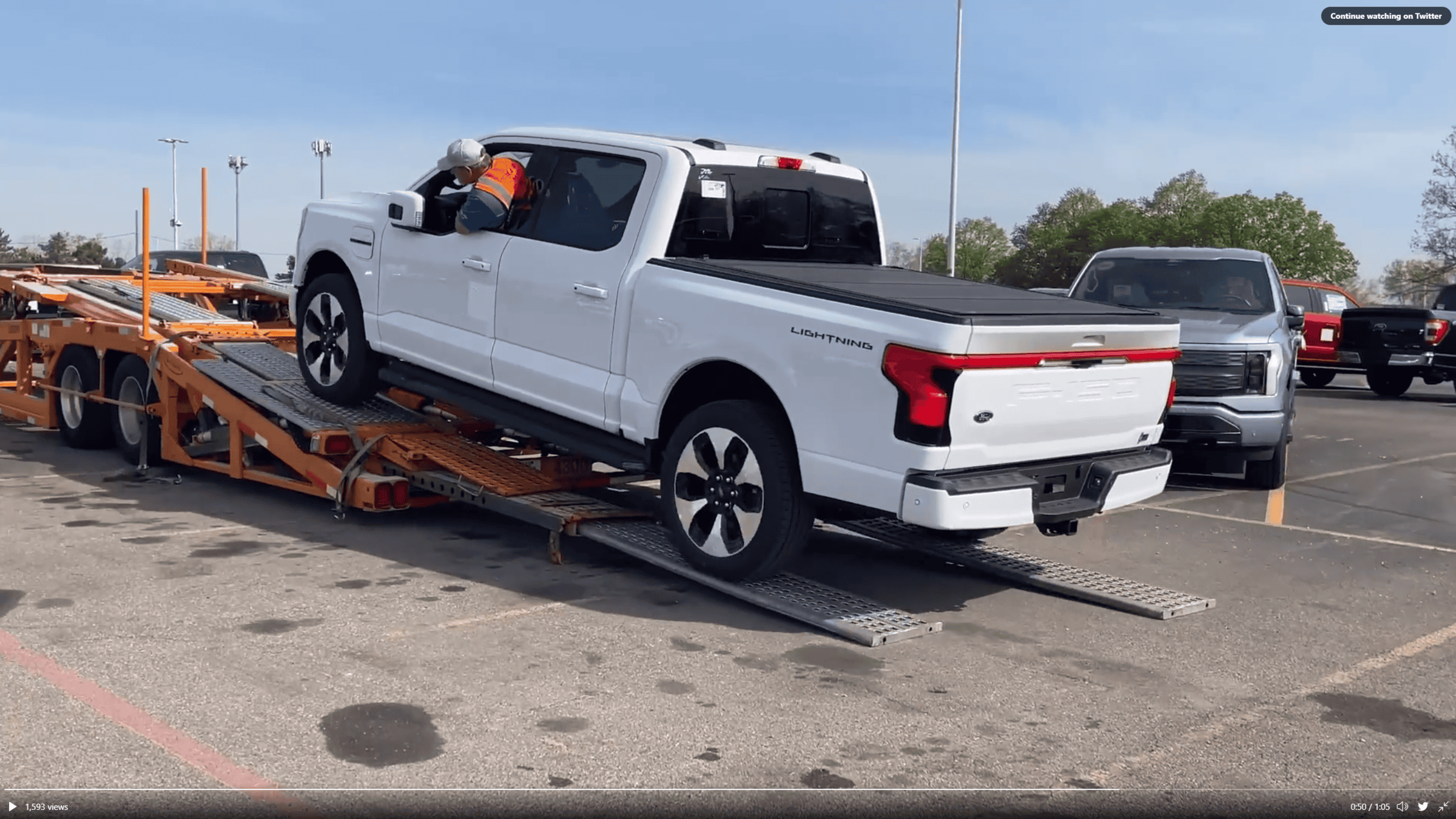 Ford F-150 Lightning Video: F-150 Lightnings Loaded onto Trains with Spring Deliveries Underway! 1652728037394