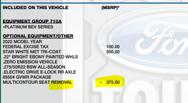 Ford F-150 Lightning Ford deleting Lightning Platinum features without telling the customer! 1658953379847