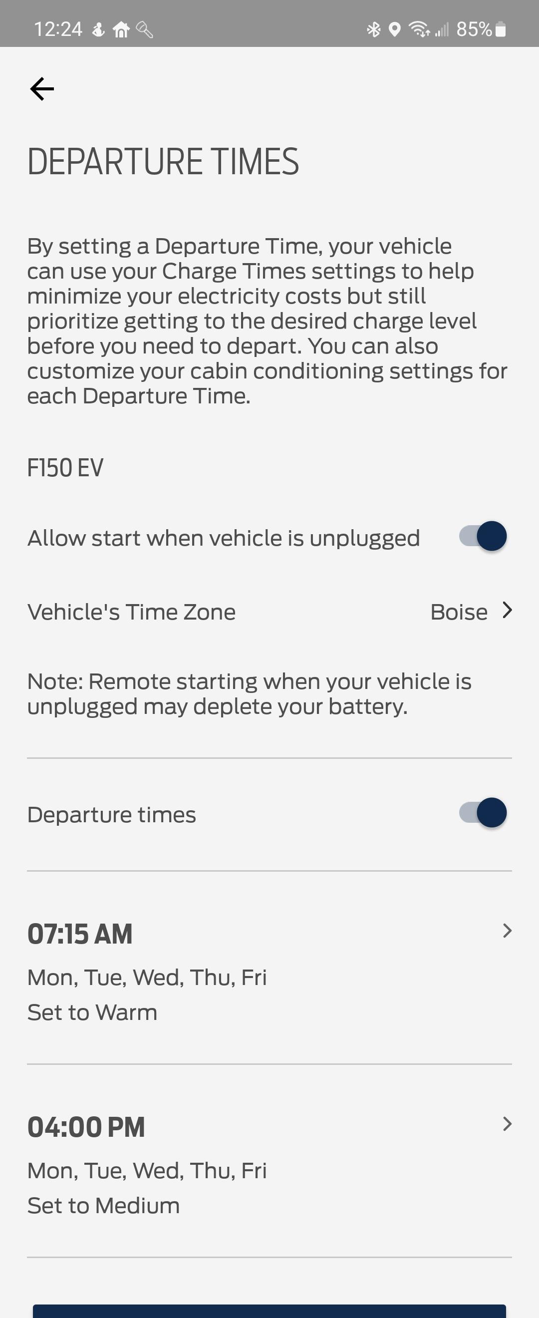 Ford F-150 Lightning Departure and comfort not working 1667935519820