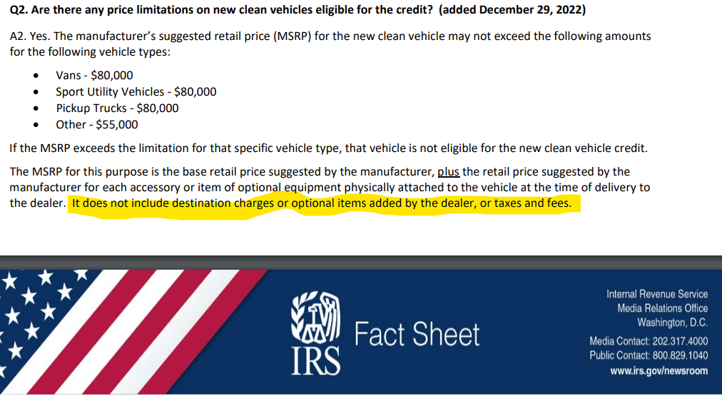 Ford F-150 Lightning Rev. Proc. 2022-42  Treasury and IRS set out procedures for manufacturers, sellers of clean vehicles 1672334244906