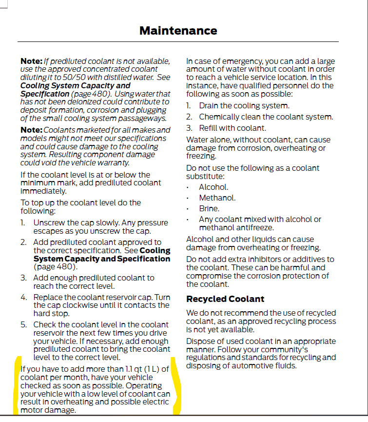 Ford F-150 Lightning Where to get the Battery coolant to top off reservoir? 1673193030945