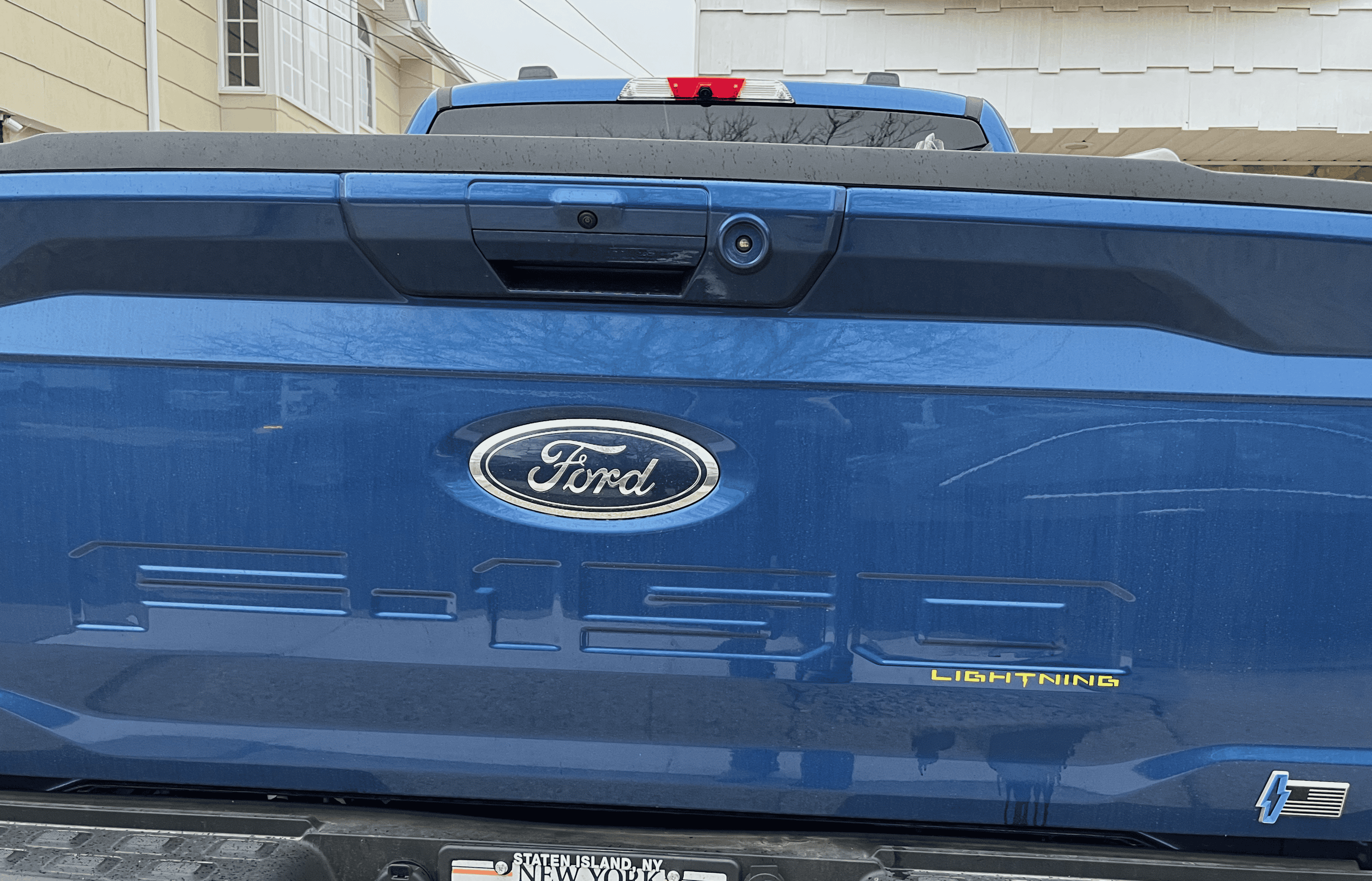 Ford F-150 Lightning My solution to dark badges / lettering on dark colors -- contrasting color vinyl 1674422472853