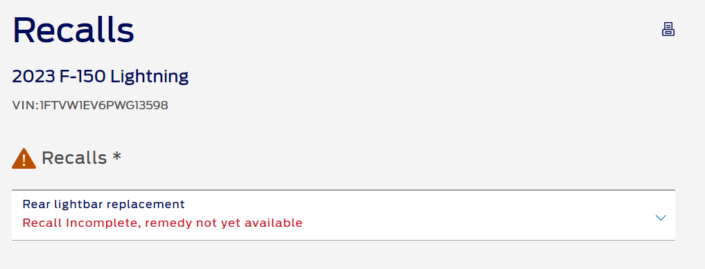 Ford F-150 Lightning TSB/Safety Recall 23S30: Rear Light bar Replacement for 2022-23 F-150 Lightning 1687177527357