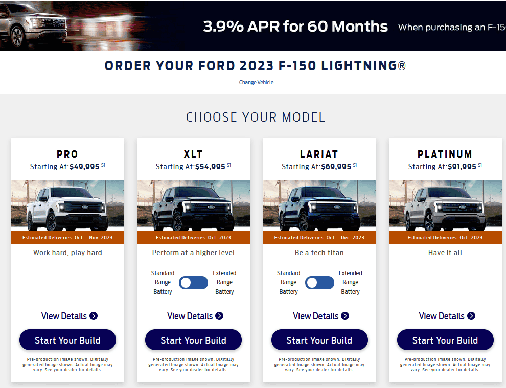 Ford F-150 Lightning 2023 Pro available to order for unfilled reservation holders 1690928081477