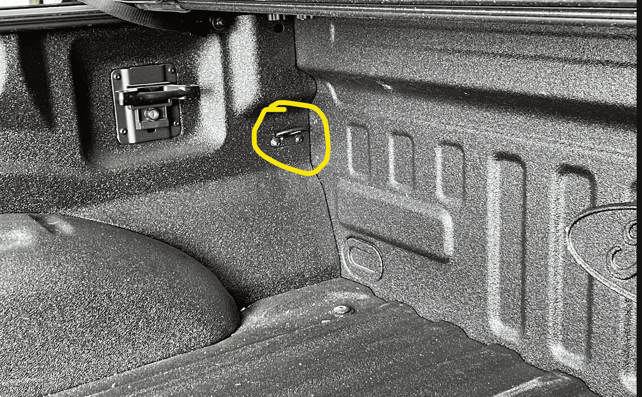 Ford F-150 Lightning Am I blind, or are there no lower front bed tie-downs? 1692983261215