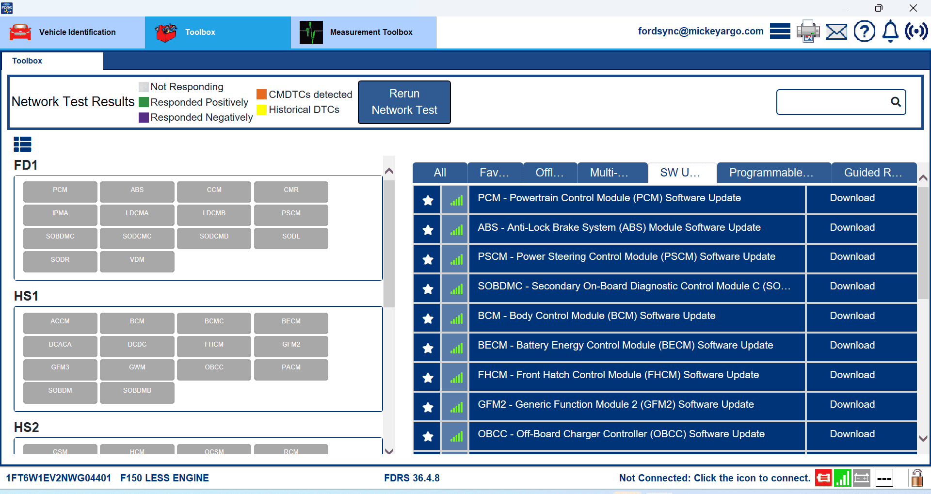 Ford F-150 Lightning Lightning Software Updates using FDRS 1693269109295