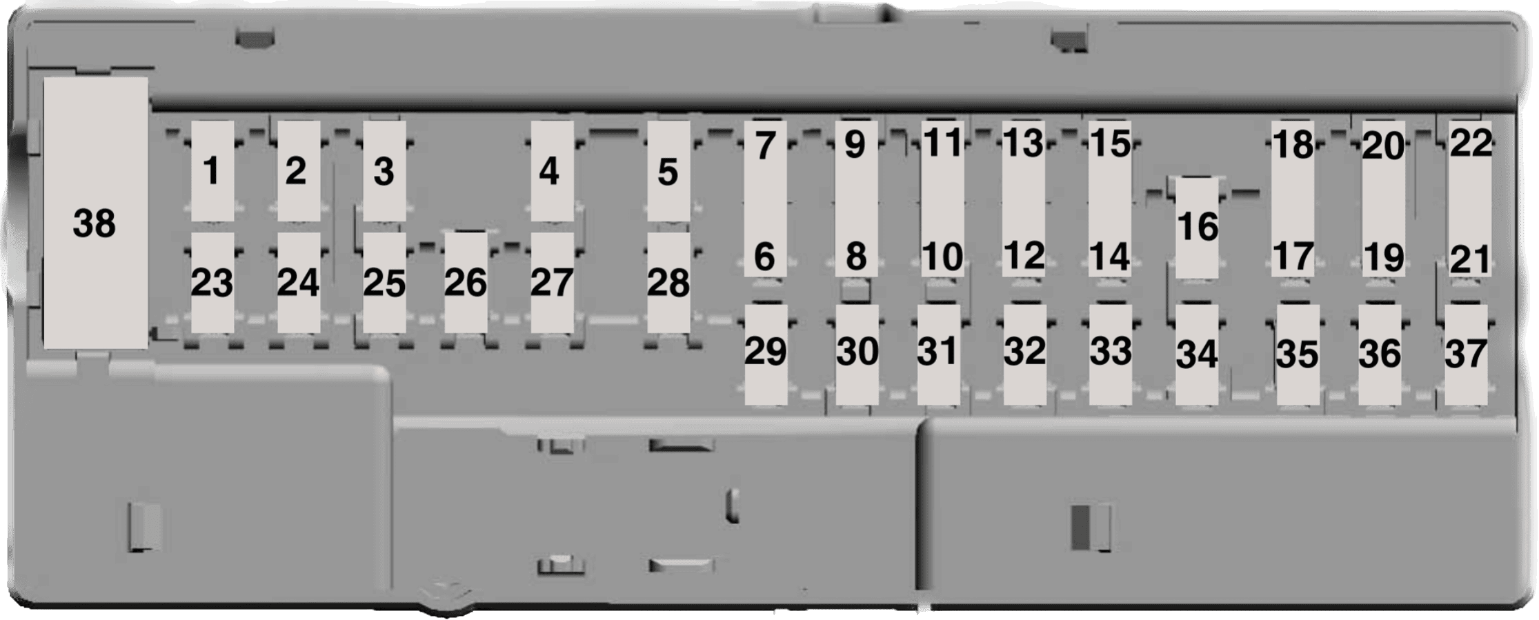 Ford F-150 Lightning Interior (Body Control Module ) Fuse Box - Are any Micro2 fuses constantly powered? 1693681178529