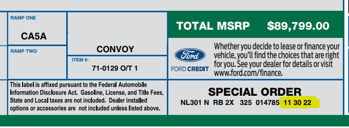 Ford F-150 Lightning Updated MSRP Sticker 1697683876700