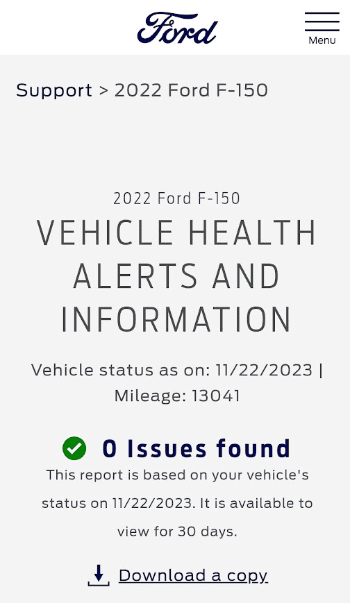 Ford F-150 Lightning What’s my 12V battery SoC tonight? 1700669586842