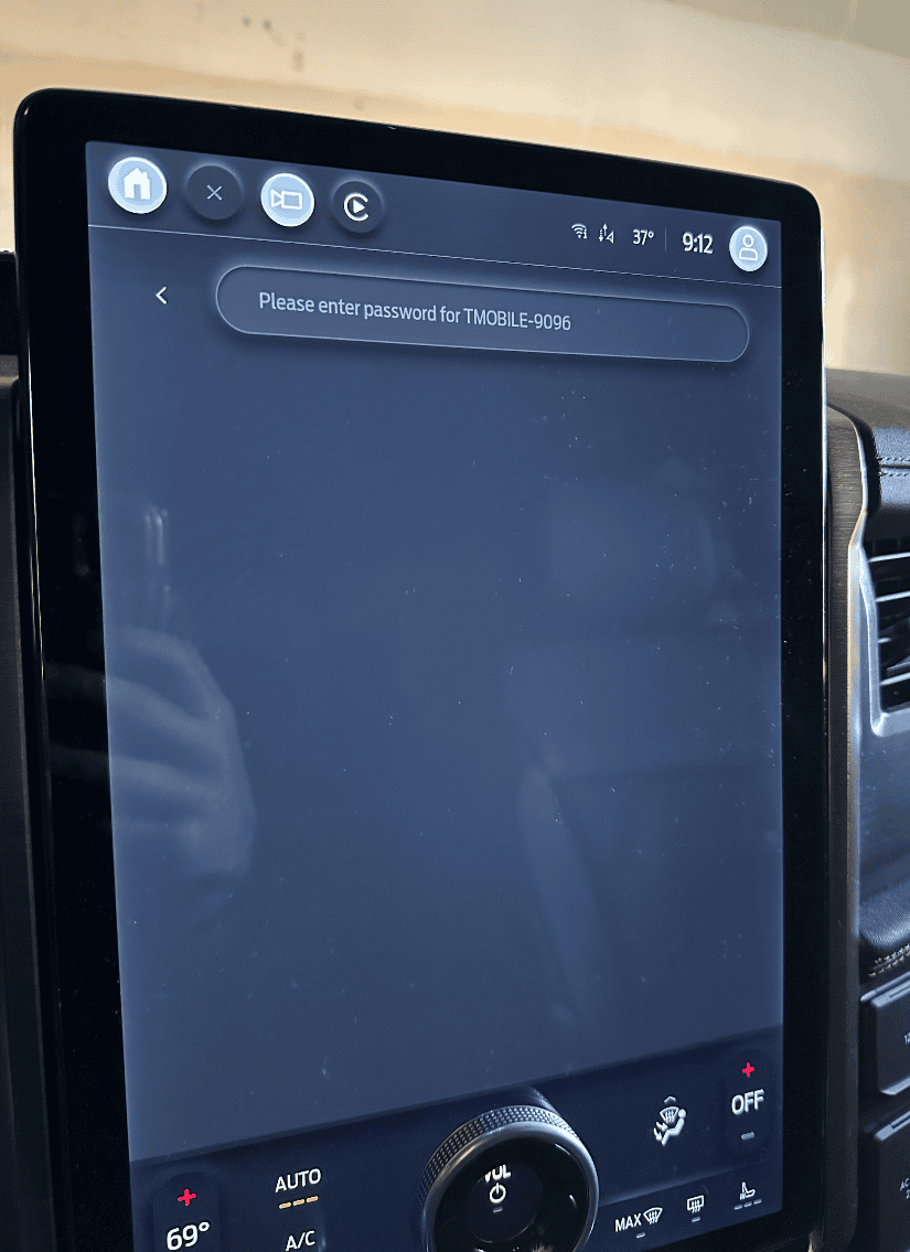 Ford F-150 Lightning Sync Keyboard won't pop up (Wifi password, etc) 1708012605550