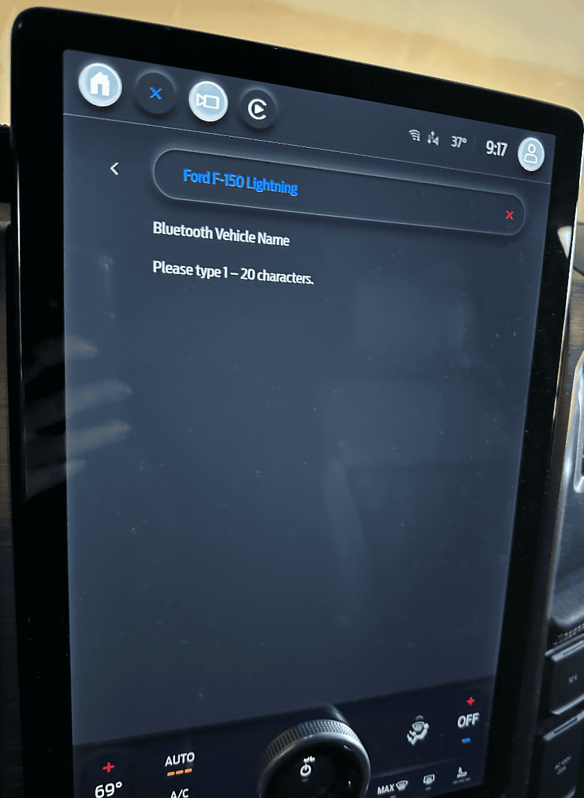 Ford F-150 Lightning Sync Keyboard won't pop up (Wifi password, etc) 1708012614524