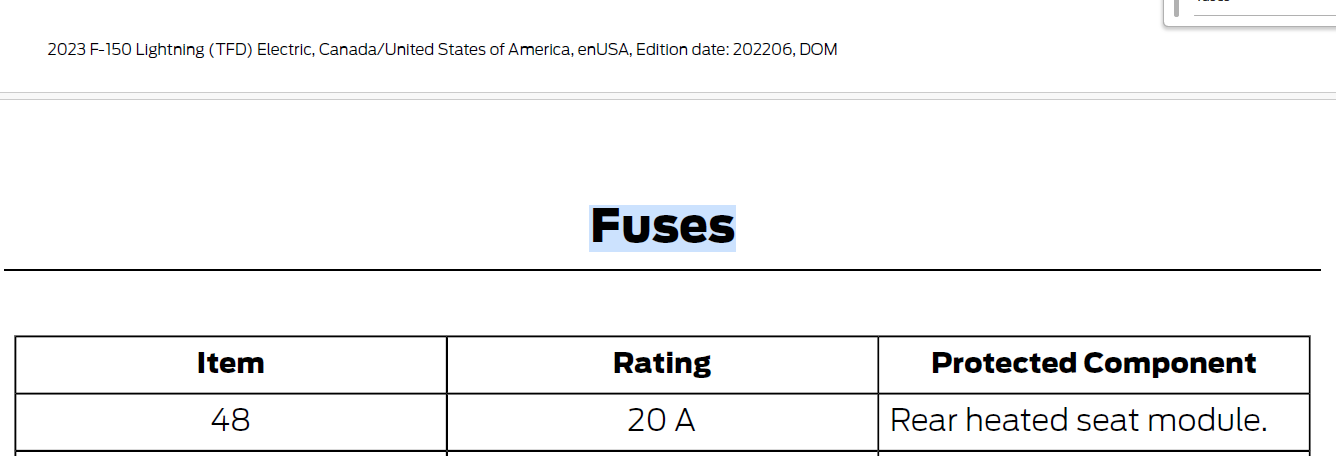 Ford F-150 Lightning Caution using heated seats, rear heated seat fire, [Not an EV Fire] 1708138534277