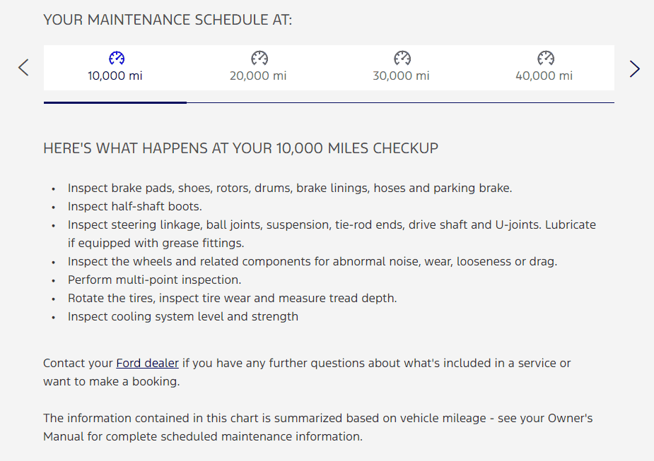 Ford F-150 Lightning Maintenance Schedule - 10k service 1710029905481