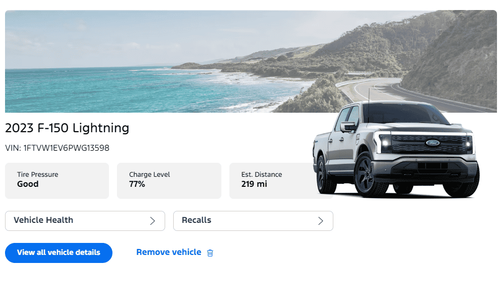 Ford F-150 Lightning Ford website "charge level" question 1712183779261-hw