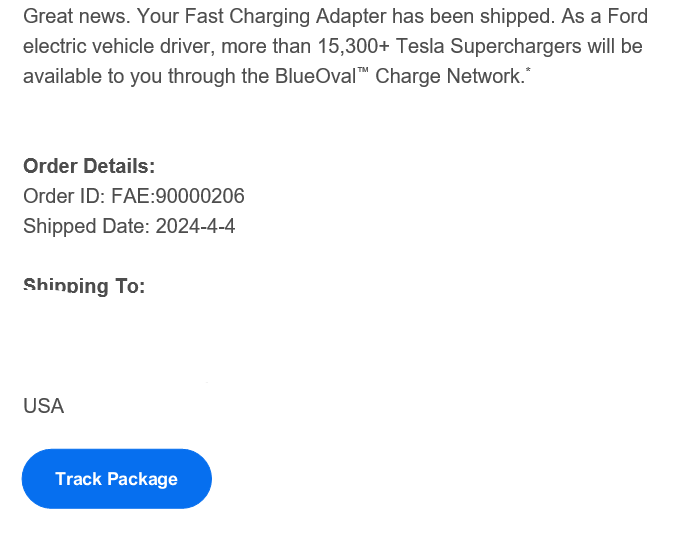 Ford F-150 Lightning Update: F-150 Lightning Fast Charging Tesla Adapters Start Shipping TODAY Per Ford! 1712347470192-7w