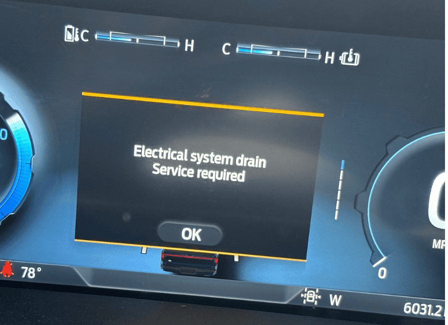 Ford F-150 Lightning Almost every time I leave it charging overnight I get this warning: "Electrical System Drain Service Required" 1712423797917-rz