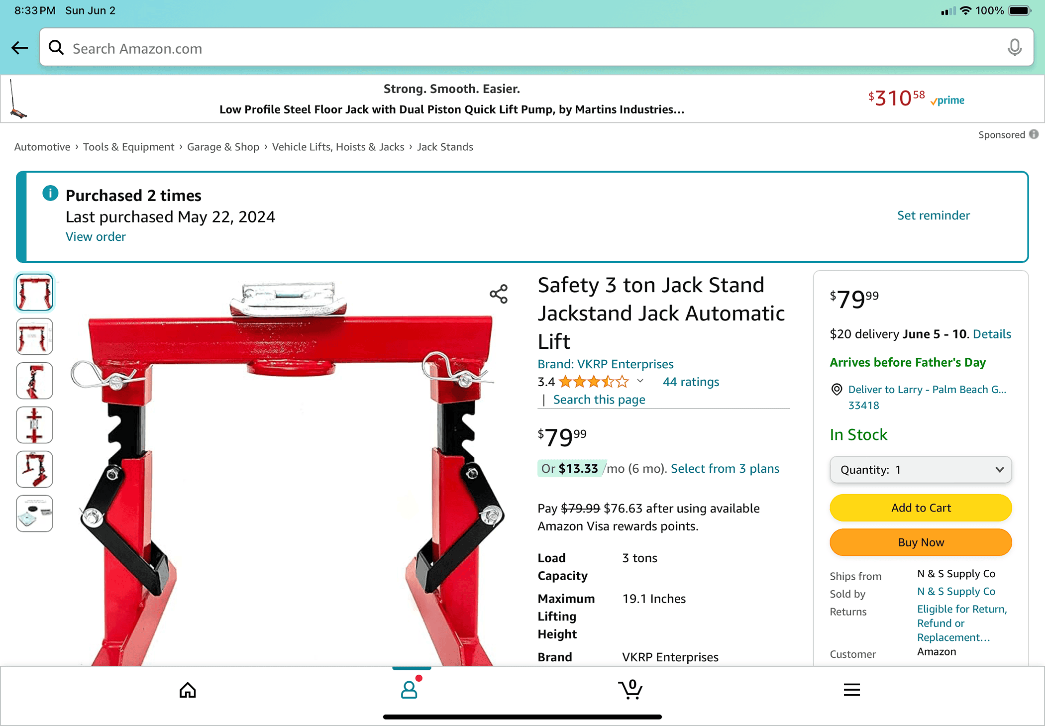 Ford F-150 Lightning How can I use jack stands when the jack is in the only jacking point under truck? 1717377061357-le