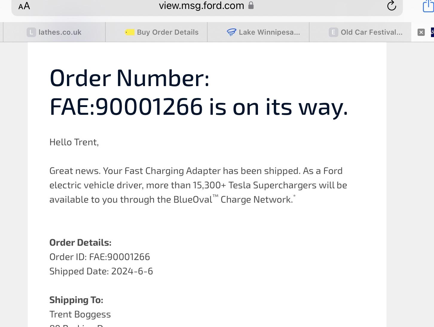 Ford F-150 Lightning Update: F-150 Lightning Fast Charging Tesla Adapters Start Shipping TODAY Per Ford! 1717751969017-uq