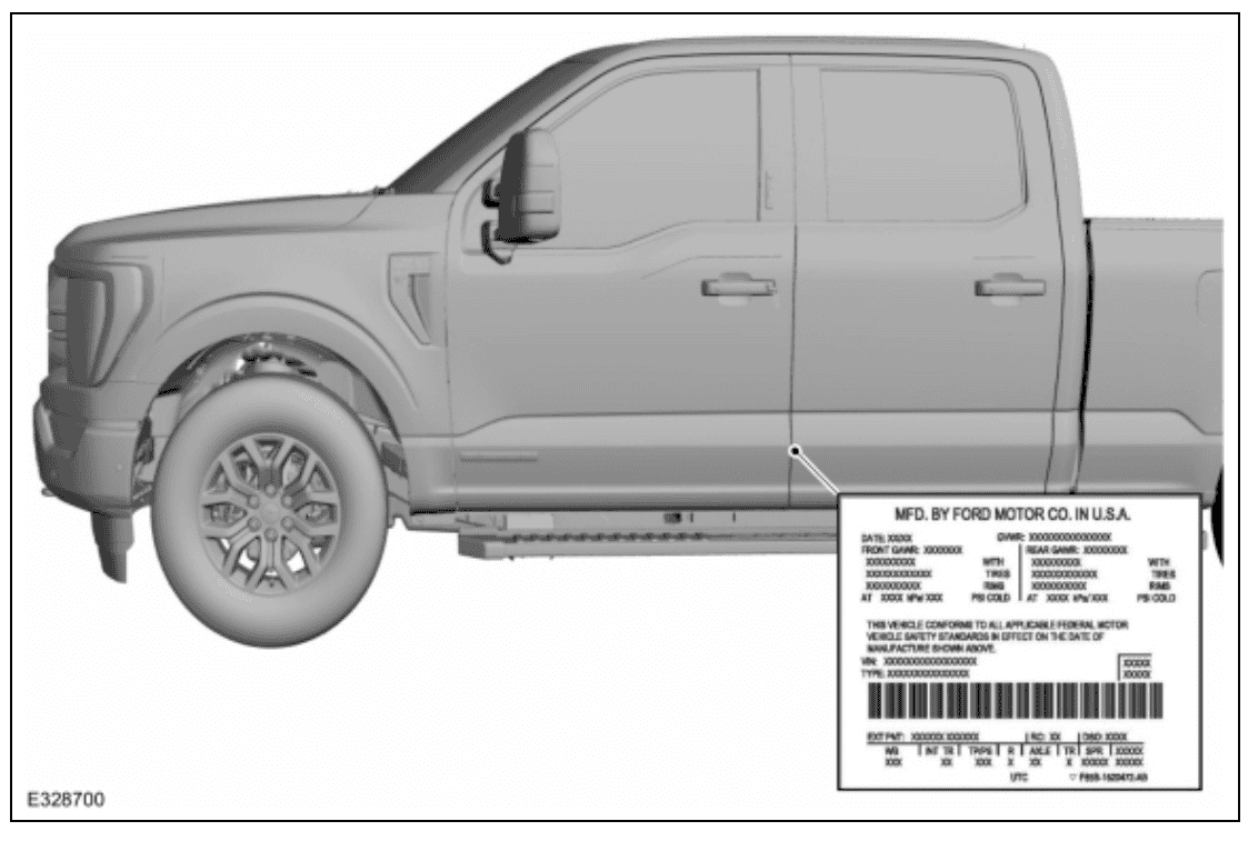 Ford F-150 Lightning Can't find VIN number on F150 Lightning 1718892148378-oe