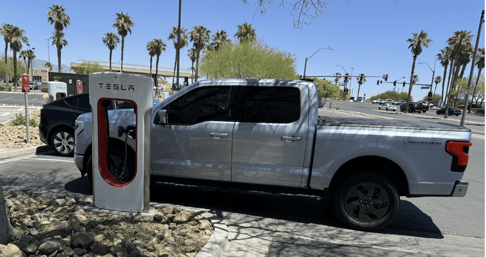 Ford F-150 Lightning Road Trip Using Tesla Supercharger Adapter – Las Vegas, NV to Irvine, CA (and back) 1719173504321-xd