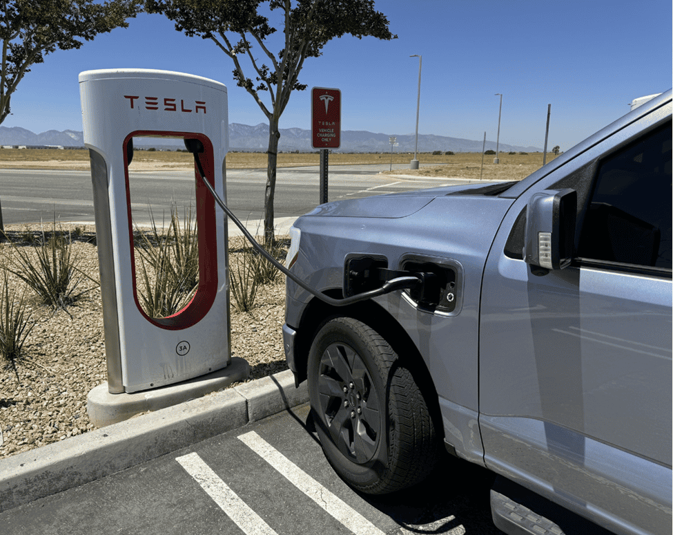 Ford F-150 Lightning Road Trip Using Tesla Supercharger Adapter – Las Vegas, NV to Irvine, CA (and back) 1719173543988-gy