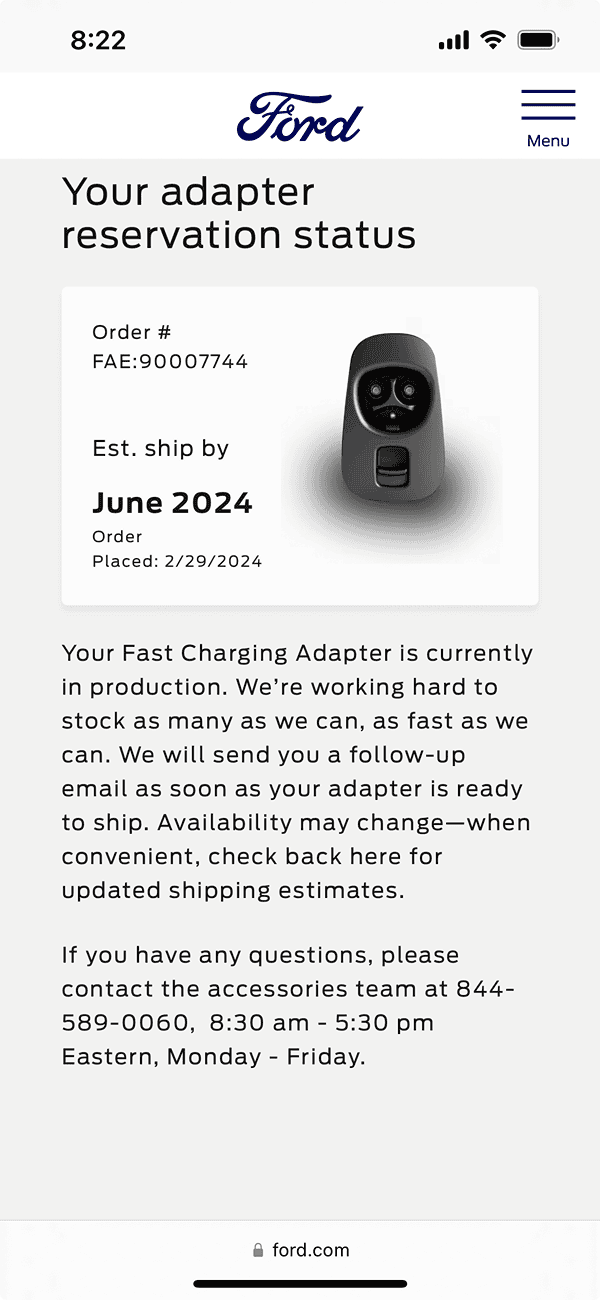 Ford F-150 Lightning Update: F-150 Lightning Fast Charging Tesla Adapters Start Shipping TODAY Per Ford! 1719840195305-9t