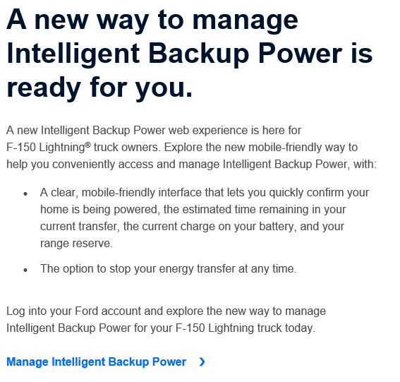 Ford F-150 Lightning Notice from Ford today..."New Ford Intelligent Backup Power experience" 1720730391976-3t