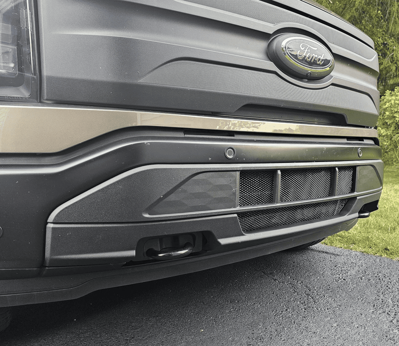 Ford F-150 Lightning Adding grill mesh ahead of active shutters in bumper? 1721173669976-qz