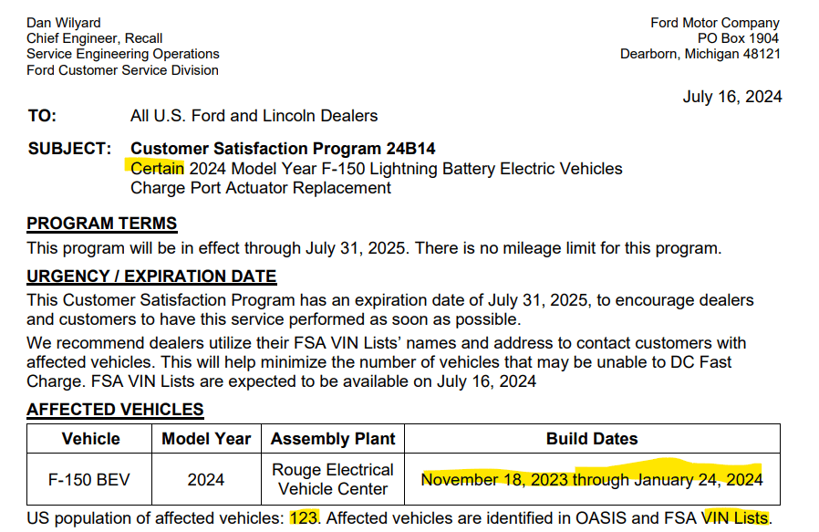 Ford F-150 Lightning CSP 24B14: LVB falls below 9 volts failed Charge Port actuator pin (DCFC) 1722820138676-5j