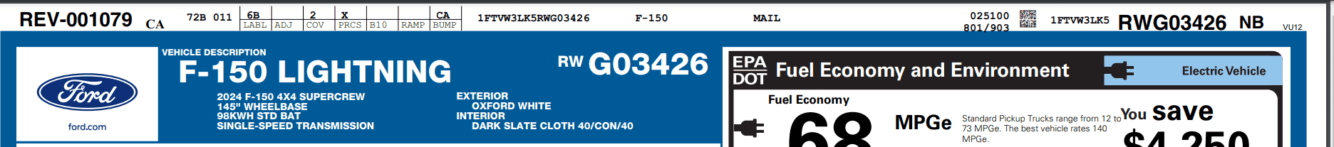 Ford F-150 Lightning Stickers Below Usual MSRP:  What's Up? 1724609651386-s1