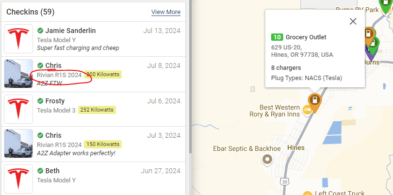 Ford F-150 Lightning How can I tell which Tesla Superchargers I can use with my A2Z adapter? 1725474615618-i