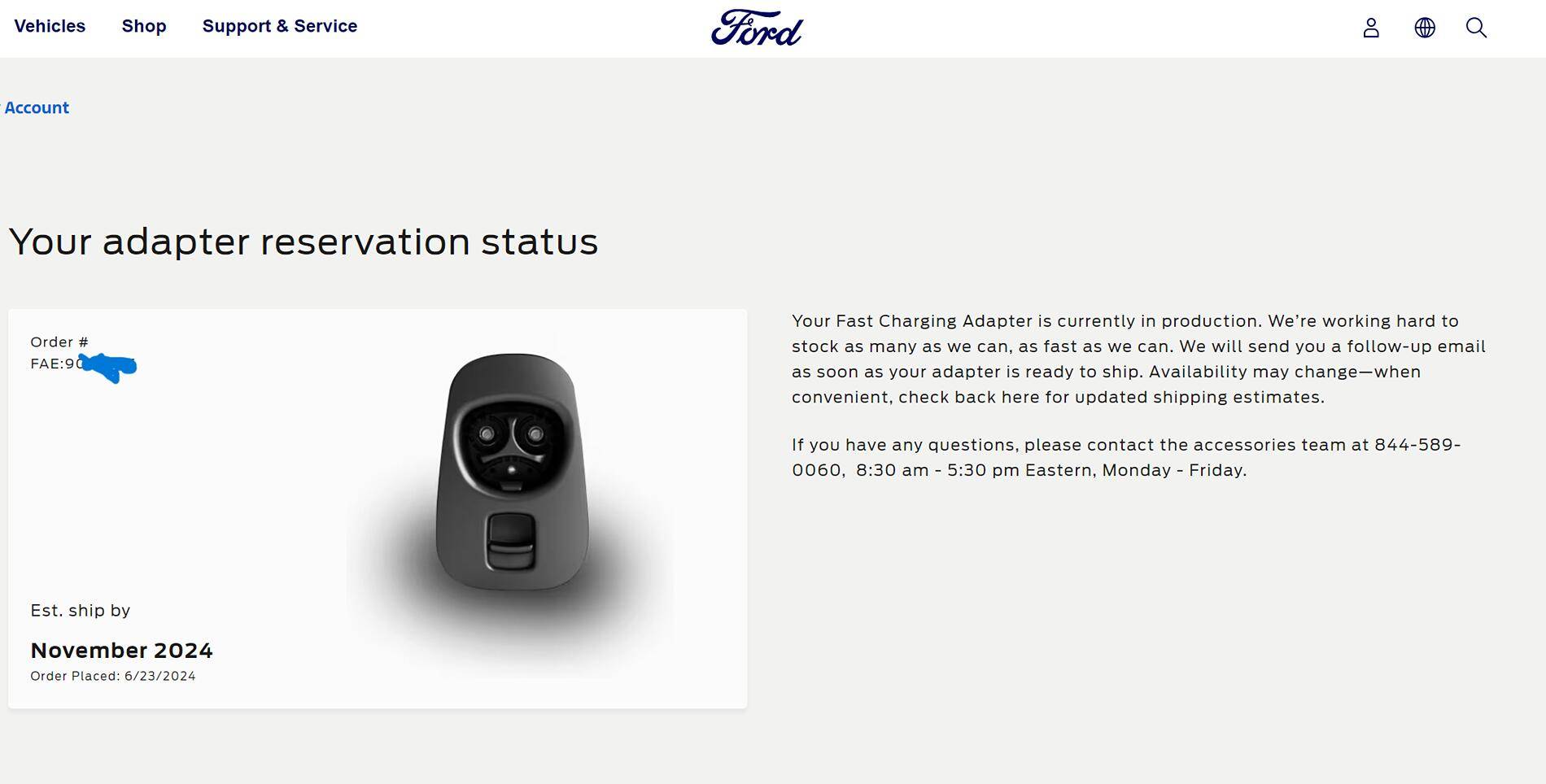 Ford F-150 Lightning Attention: NACS adapter ship date delay (January 2025) were wrong 1728000153294-1h