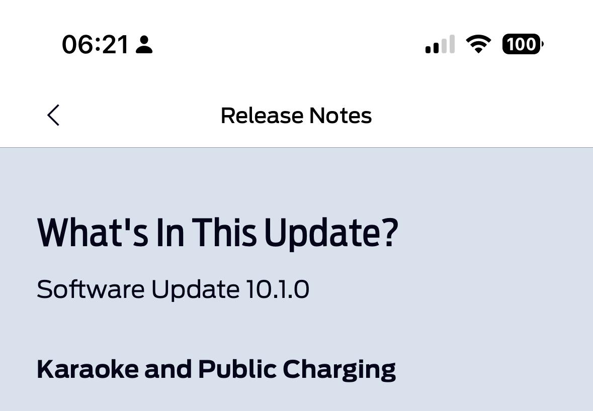 Ford F-150 Lightning OTA Software Update 10.1.0 -- It's karaoke time 1729160807677-6v