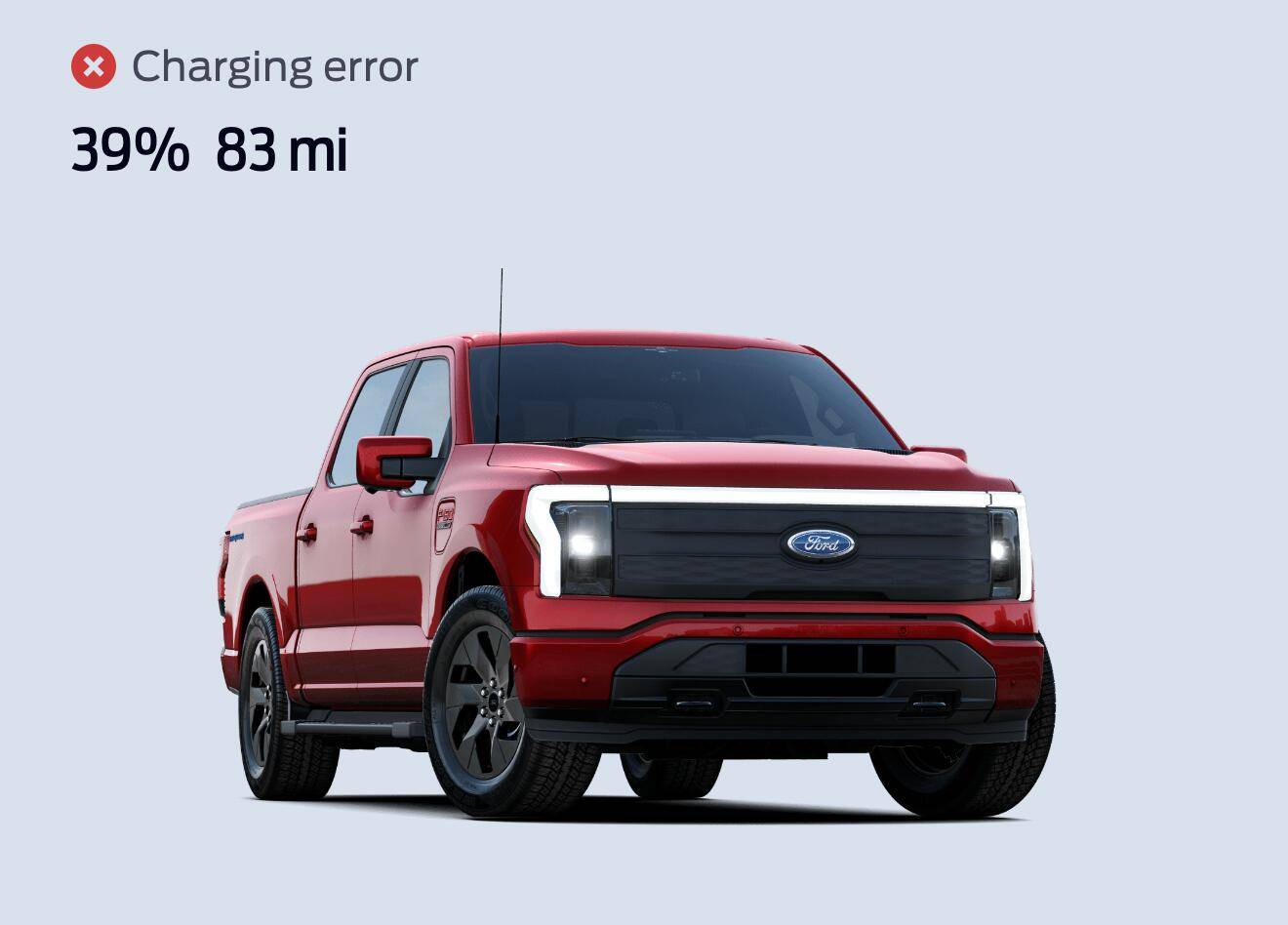 Ford F-150 Lightning First charging using siblings tesla charger says error 1732813791436-e